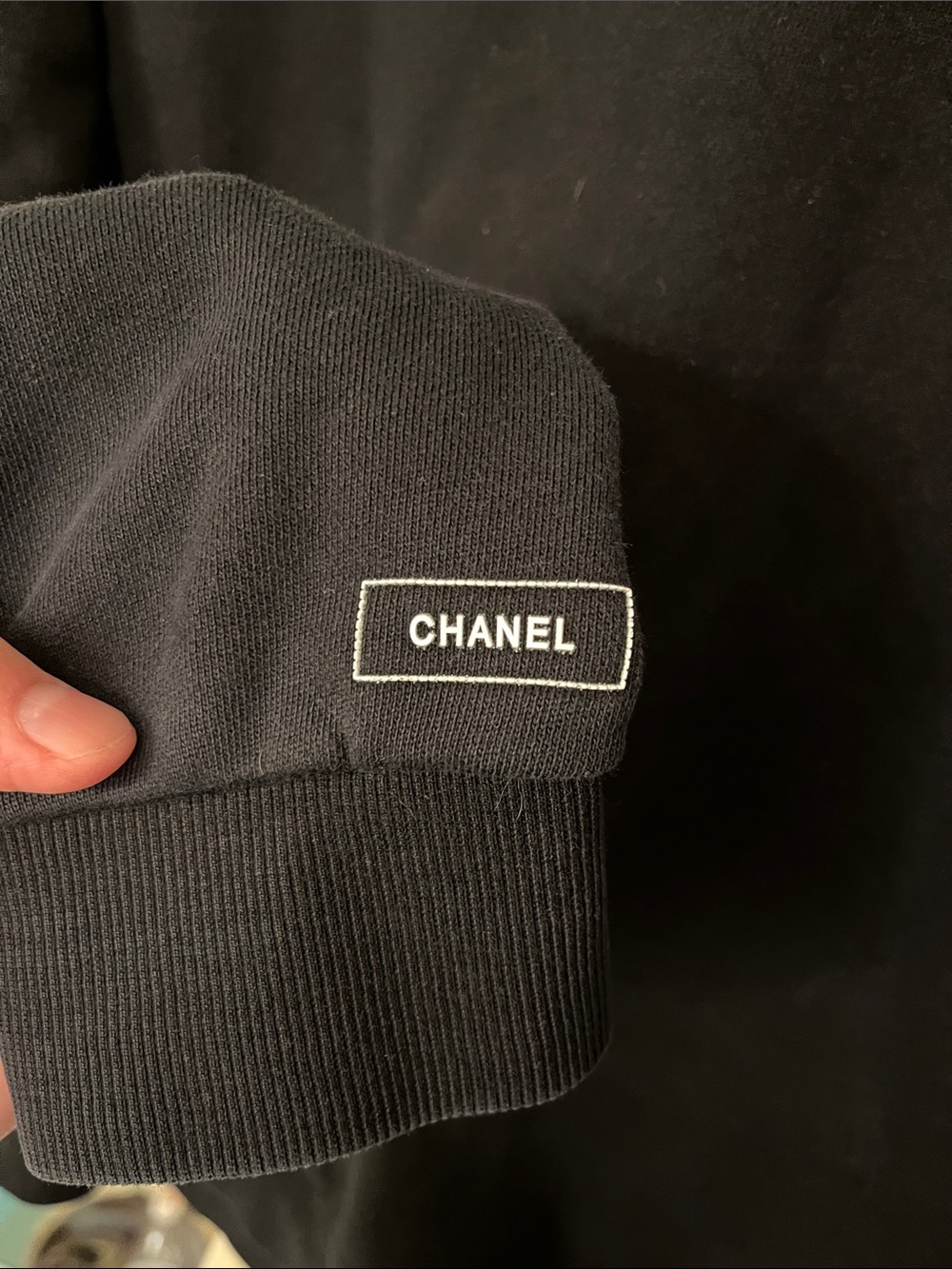 Chanel Uniform Logo Sweatshirt. Embroidered Chanel logo, Rubber Chanel appliqué - Picture 9 of 13